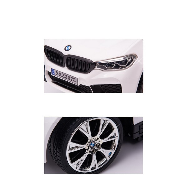 Продукт BMW M5 Licensed - Кола за избутване с родителски контрол 4 в 1 c меки гуми, Кожена седалка, 2022 година - 0 - BG Hlapeta